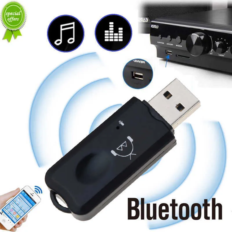 Novo USB Aux Bluetooth Receiver Handsfree Car Kit de carro sem fio transmissor estéreo USB para carroceiro de mp3 player sem 3,5 mm de jack