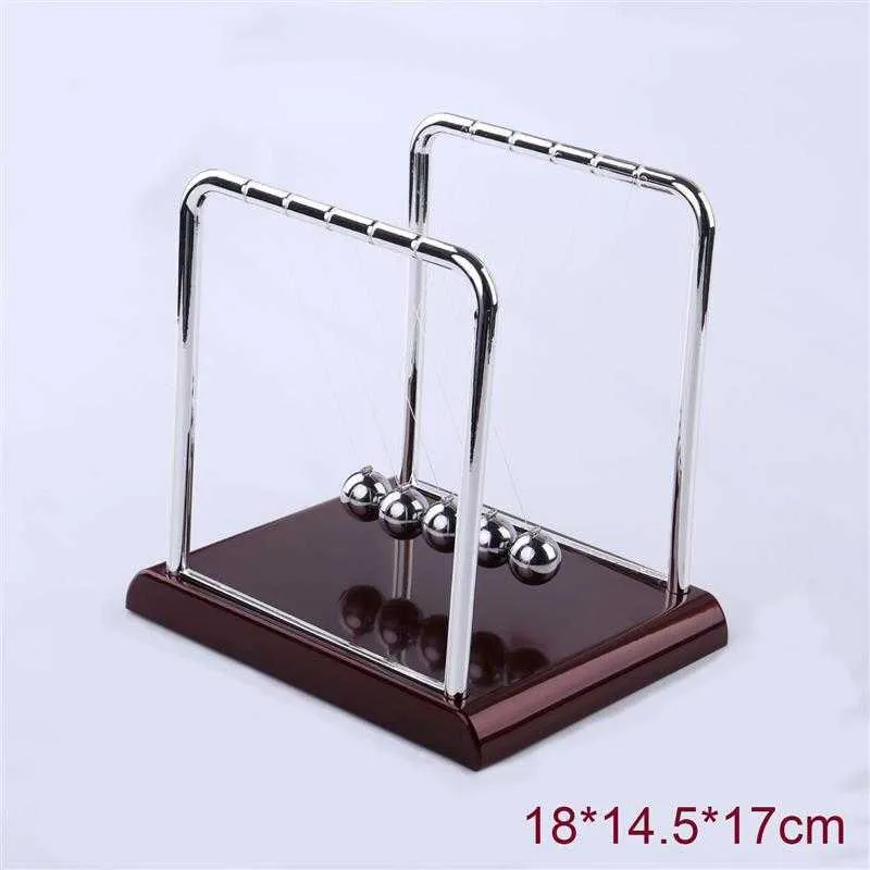 Nyhetsartiklar S/M/L Size Newton Cradle Balance Steel Balls School Teaching Supplies Physics Science Pendulum Desk Toy Gifts Home Decoration G230520