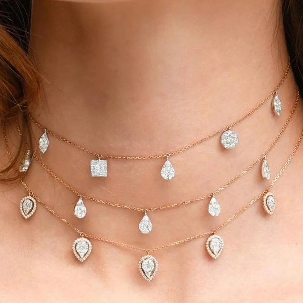 Halsketten, Muttertagsgeschenk, trendige, zierliche Halskette mit Initialen, personalisierte herzförmige, stapelbare Halsketten für Frauen, Freundin, Ehefrau