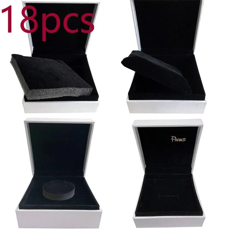 Components 18pcs 9*9*4 cm Packaging Box Bracelet Jewelry Display Ring Bracelet Earrings Gift Velvet Box Compatible with DIY Europe Jewelry