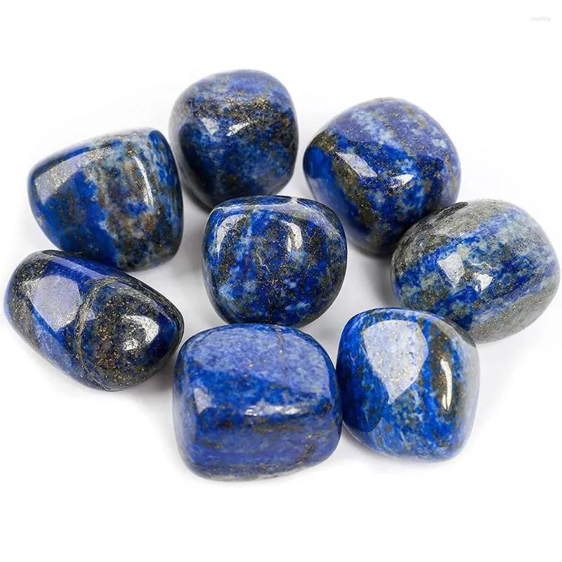 Figurines décoratives naturel grand granulaire Lapis Lazuli pierre cristal poli Quartz pierres énergie Chakra guérison 20-30mm