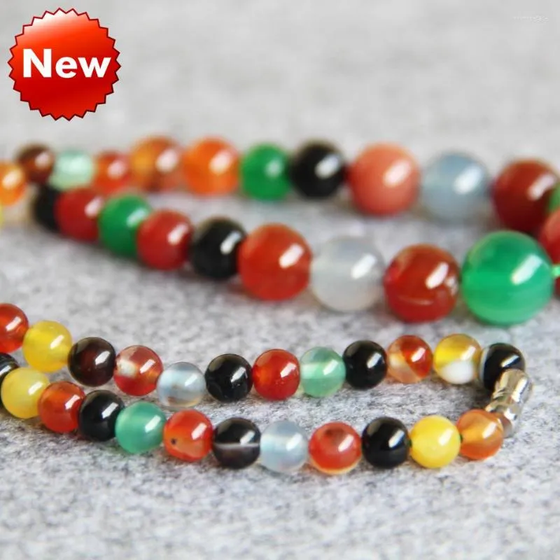 Chains 6-14mm Multicolor Natural Onyx Beads Round DIY Necklace Women Girls Carnelian 18inch Fashion Jewelry Making Design Wholesale