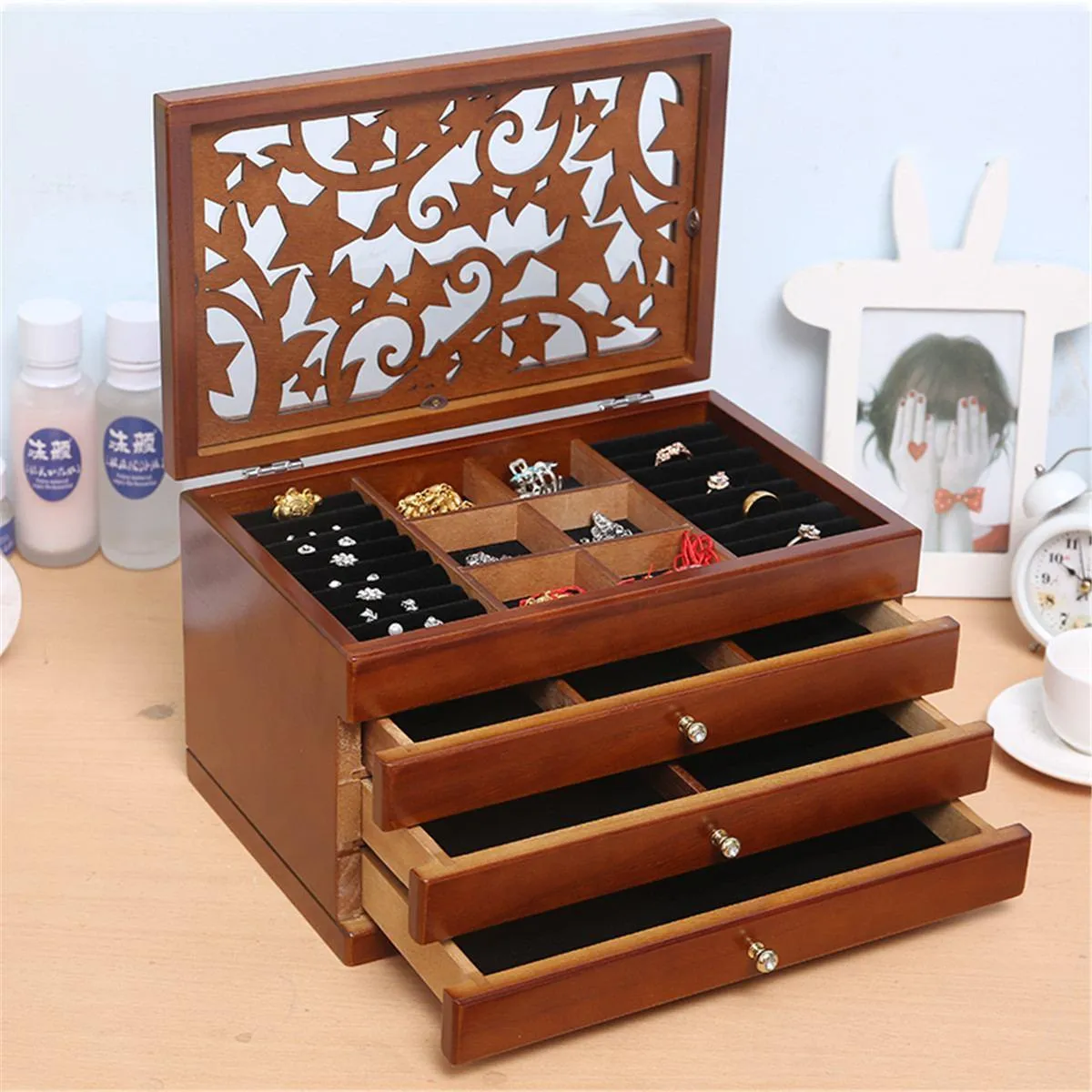 Buy QBestry Stud Earring Organizer for Girls Jewelry Organizer Box Earring  Box for Girls Jewelry Box for Stud Earrings Storage Organizer teen Jewelry  Boxes for Women Earrings Holder Organizer Box Purple Online