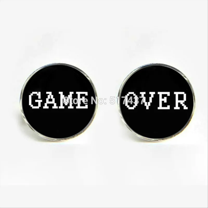 2017 wholesale Game Over Cufflinks Game Over Cuff links Game Cufflink Men Cufflinks High Quality