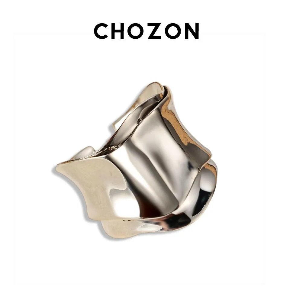 Ringen Japanse 925 Sterling Zilver Origami Textuur Ring voor Vrouwen Wind Retro Onregelmatige Ring Opening trendy Luxe Trouwring Set