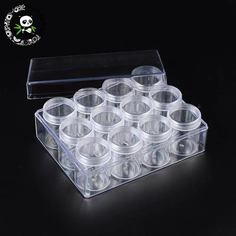 Boxes Rectangle Clear Plastic Bead Storage Containers Small Round Box Jars  Make Up Organizer Boxes Jewelry Accessory From 10,73 €