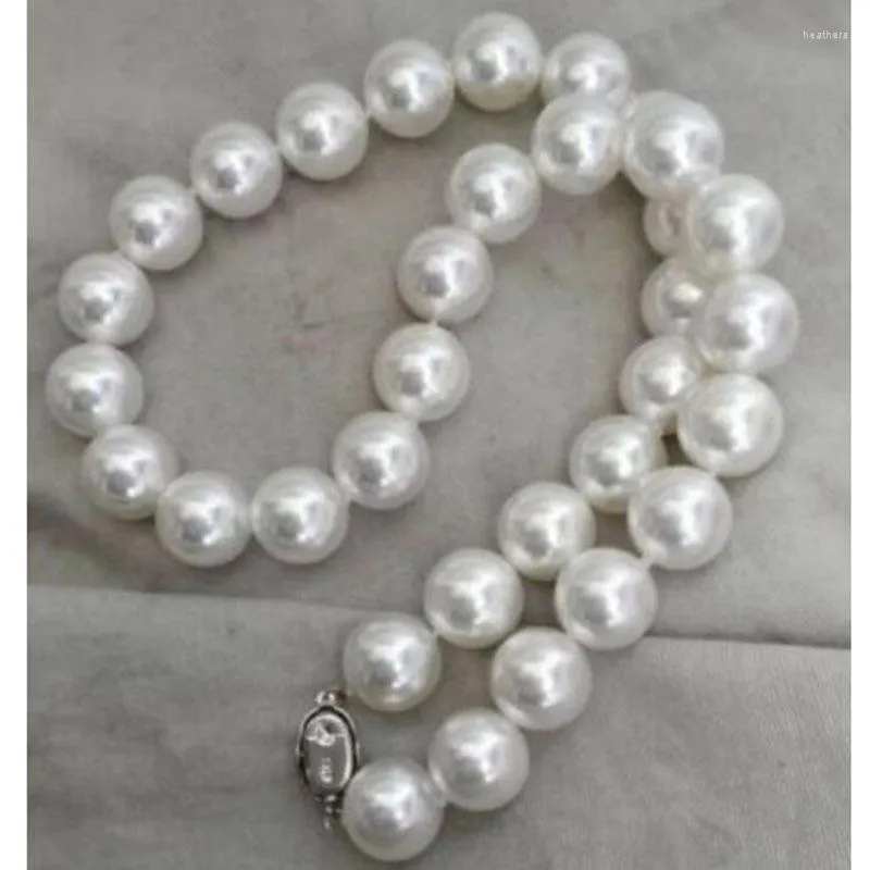 Цепочки Noble Fine Jewelry 11-12 мм натуральные южные моря Белое жемчужное ожерелье