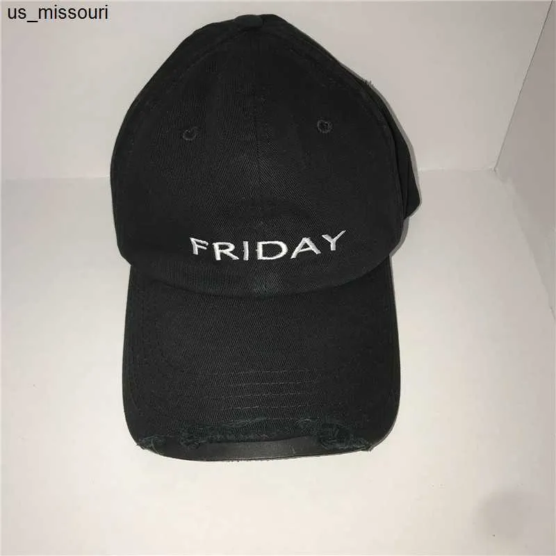 DHgate.com:Vetements Ripped Denim Baseball Cap for Men and Women 