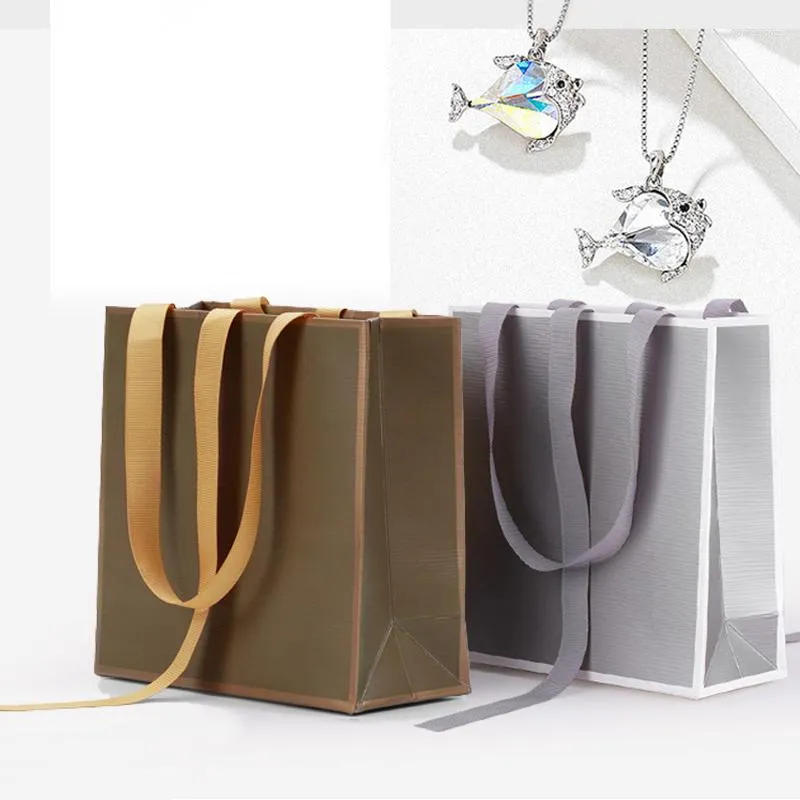 Jewelry Pouches Tote Bag Gift Ribbon Packaging Thickened Special Paper