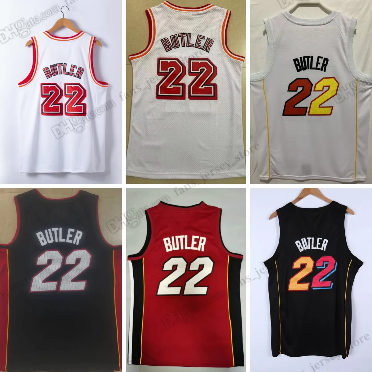 Jimmy Butler 22 Basketball Jerseys White Blank Red 2023 New Stitched Jersey Men XS-2XL