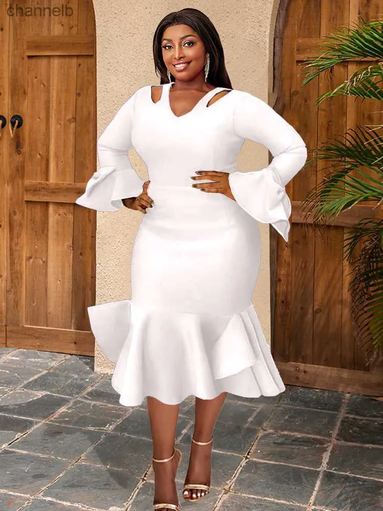 Casual dress design for plus size ladies sale