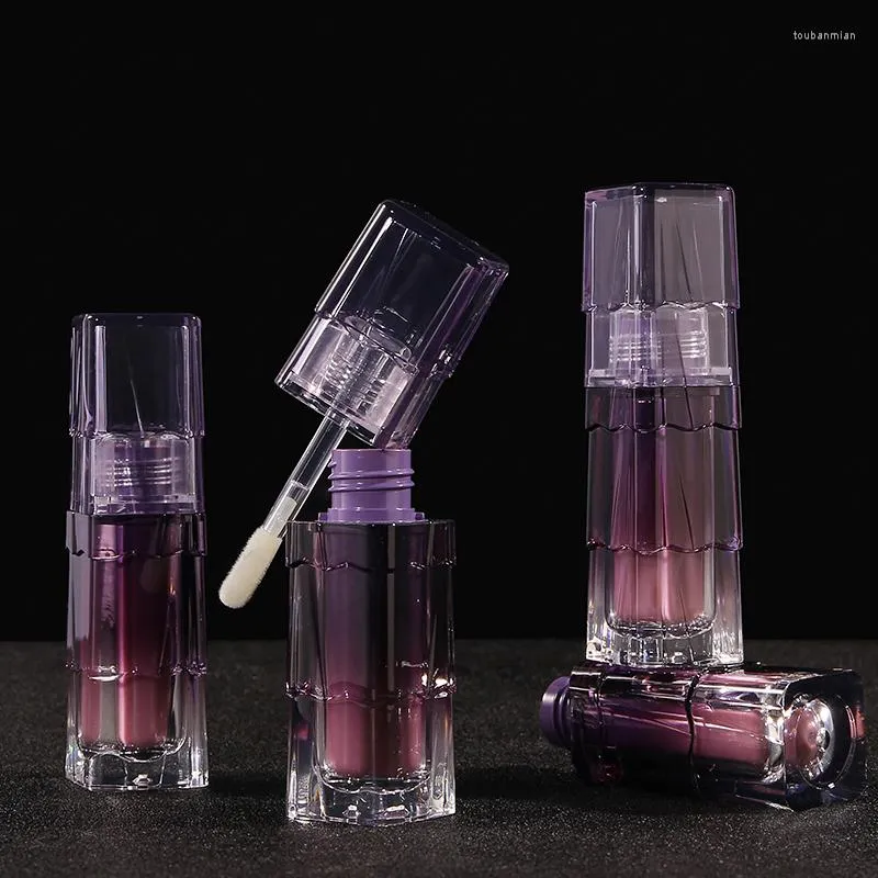 Storage Bottles Gradient Purple Lip Glaze Lipstick Tube Color Split Bottle Double Set 5ml Cosmetic Packaging