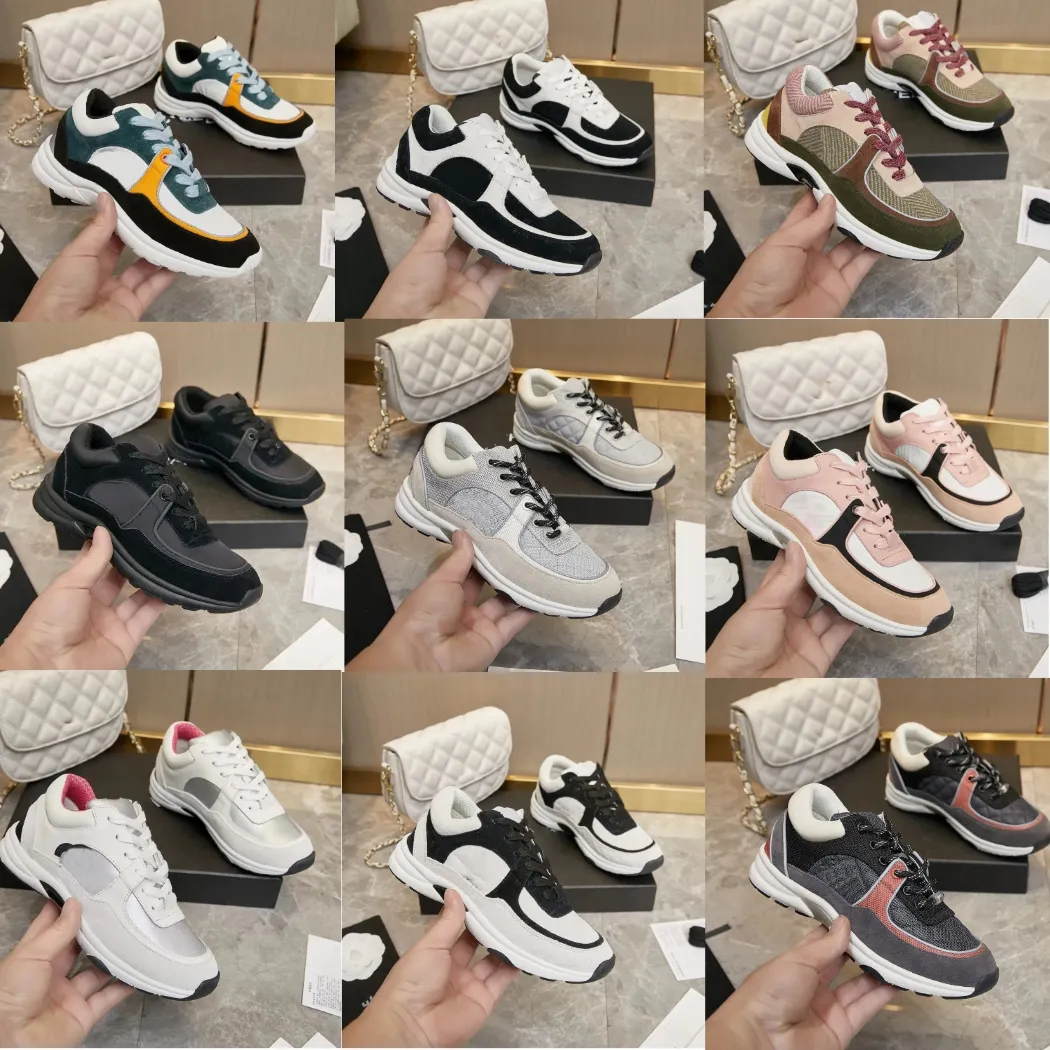Designer Men Causal Shoes Fashion Woman Leather Lace Up Platform Sole Sneakers White Black mens womens Luxury velvet suede White Gold Silver