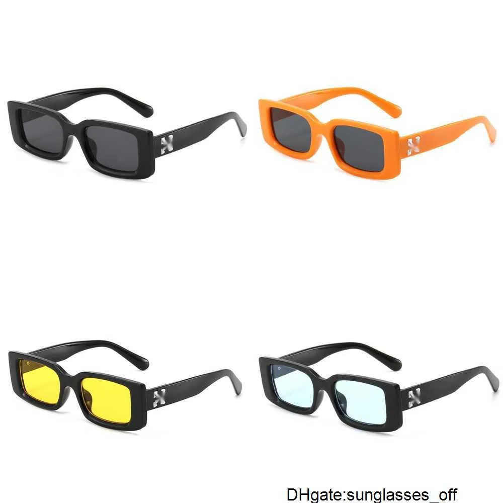 Mode Sonnenbrillen Luxus Offs Weiße Rahmen Stil Quadrat Marke Männer Frauen Sonnenbrille Pfeil x Schwarz Rahmen Brillen Trend Sonnenbrille Helle Sport Reise Sonnenbrille WQPQ