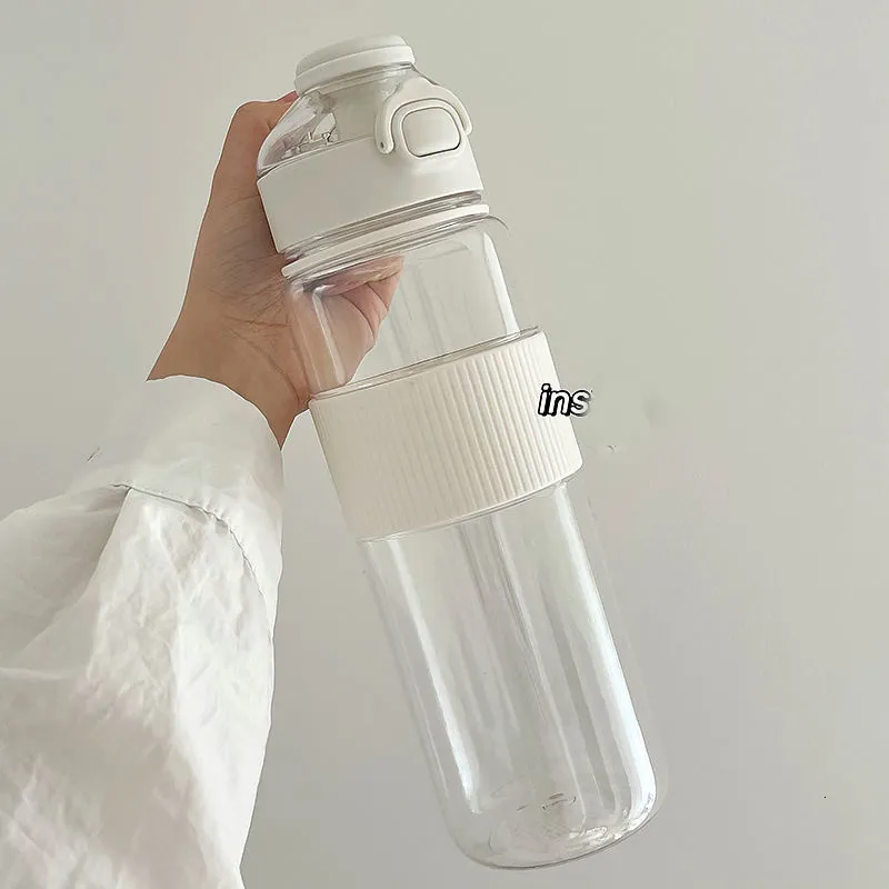 Bicchieri Sport all'aria aperta Bottiglia d'acqua Tazza di paglia Bollitore di plastica di grande capacità Bottiglie per bere Bottiglie per bevande portatili per studenti 230520