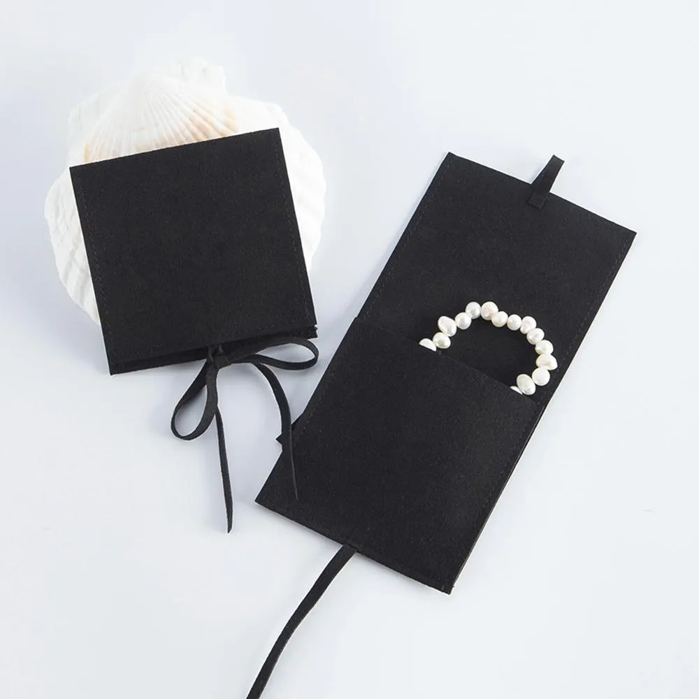 Ankletter 50pc 9x9cm smycken sammet väskor mikrofiber förpackning förpackning Puches Wedding Candy Gift Jul dekoration kan skräddarsy
