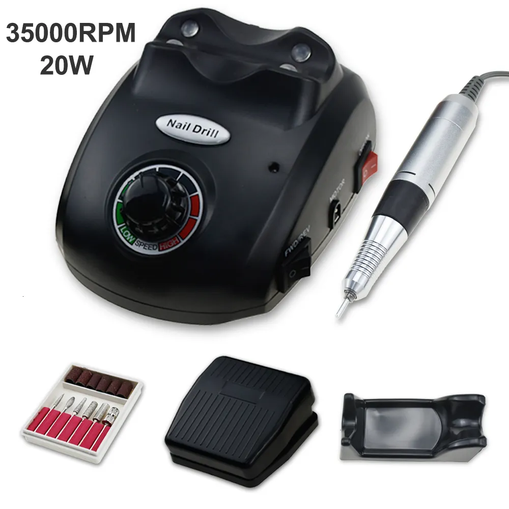 Nail Manicure Set 35000 20000 RPM Polish Drill Machine Electronic File Pedicure Kit Art Equipment 230520