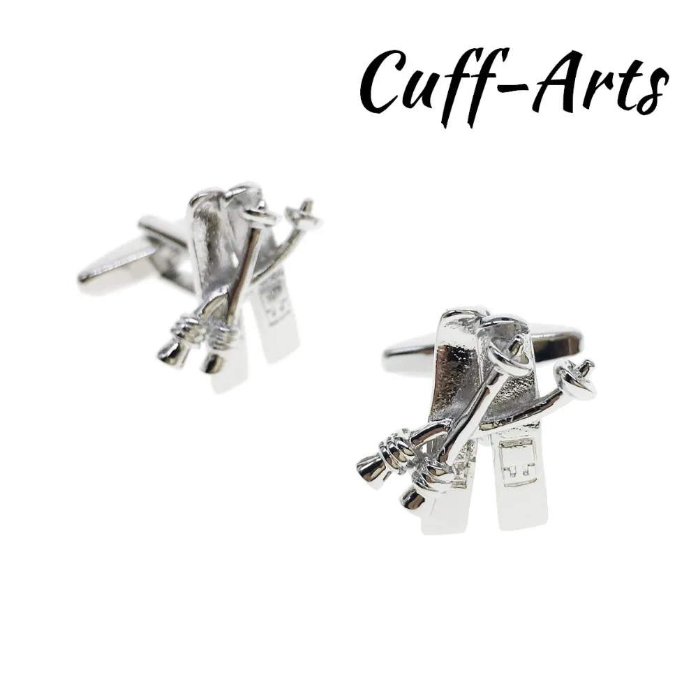 Gemelos para hombres Esquís y bastones Gemelos de esquí Joyas para hombres Regalos para hombres Gemelos vintage de Cuffarts C10293