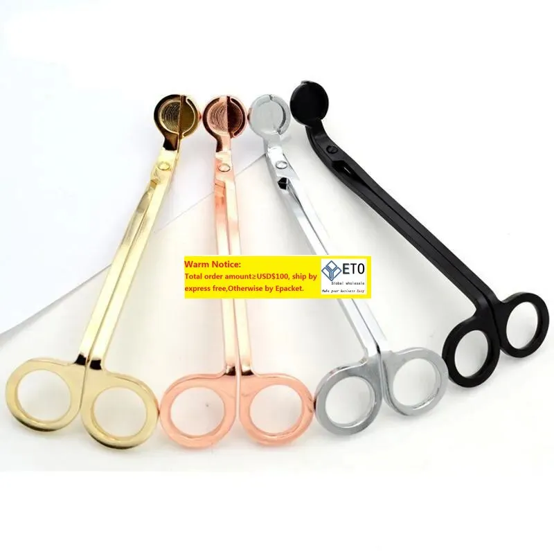 Luxury Shiny Rose Gold Copper Candle Wick Trimmer Candle Snuffers With