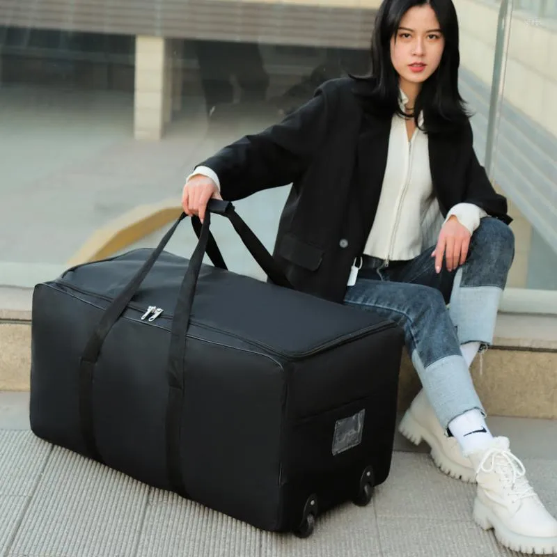 Duffel Bags Unisex Universal Wheel Travel Bag Large Capacity Portable Suitcase Durable Oxford Simple Handbag 10kg Carry-on Luggage