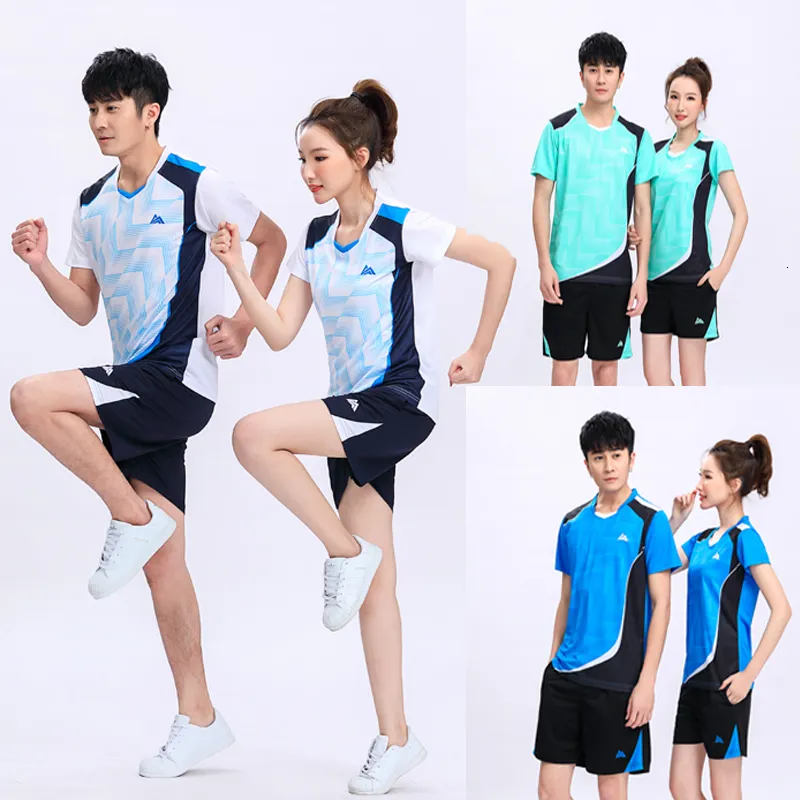 Utomhus T-shirts Professionella volleybollag passar män Kvinnor Snabbt torr shorts Jersey Volleyball Set Training Sportswear Badminton/Tennis Shirt 230520