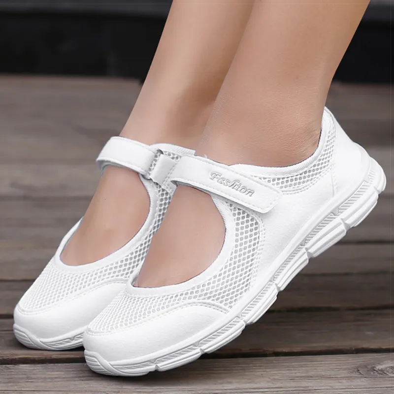 Dress Shoe oddychający wulkanizowany biały Zapatillas Mujer Super Light Casual Sneakers Flat 23519