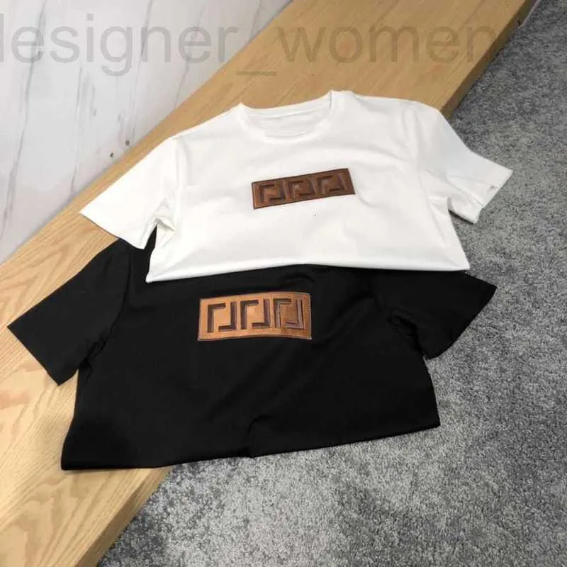 Herr t-shirts designer hög version kort hylsa t shirt tröja designer tshirt dubbel f ​​broderi rund nacke pullover tee män kvinnor casual bomull t-shirt