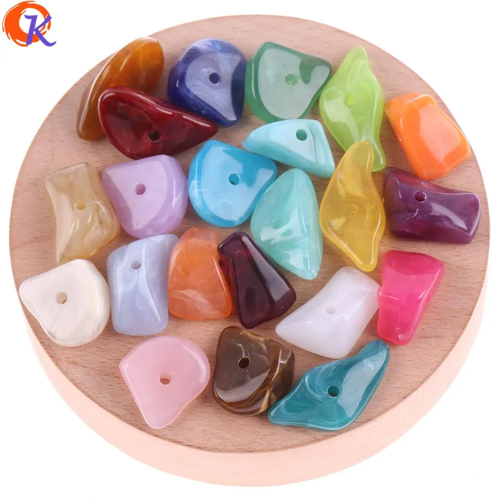 Beads Cordial Design 300pcs/lot Jewelry Accessories Random Stone Shape Acrylic Marble Effect Beads For DIY Hand Made Jewelry Making