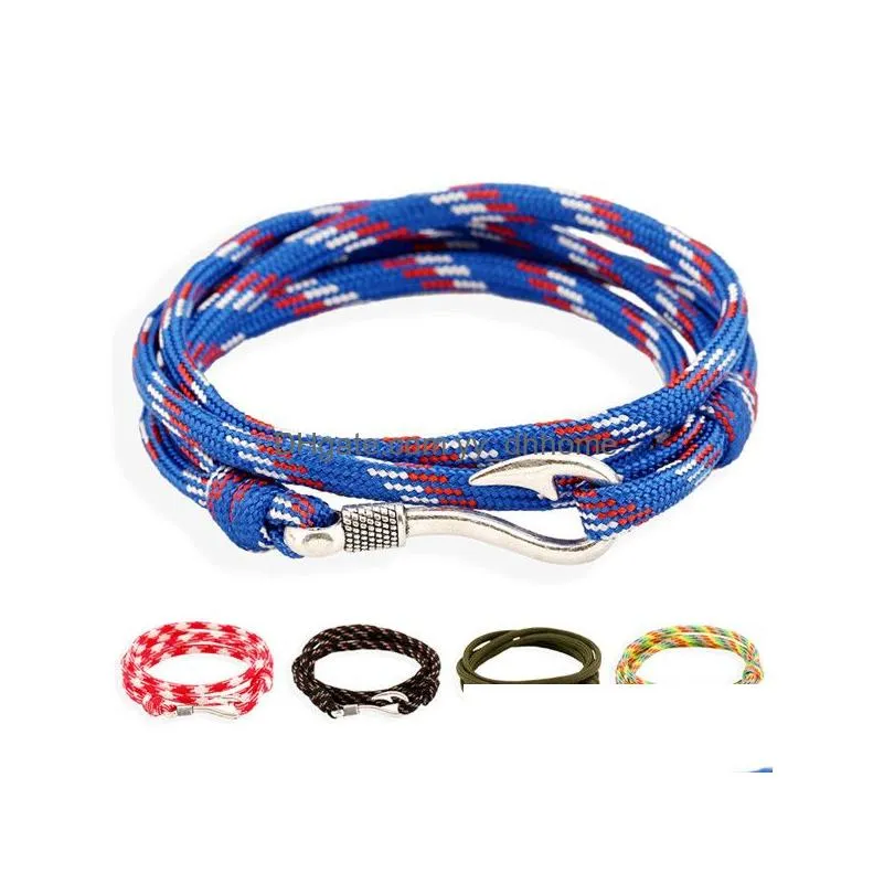 Multilayer Beaded Fish Hook Button Bracelet For Women Fashionable