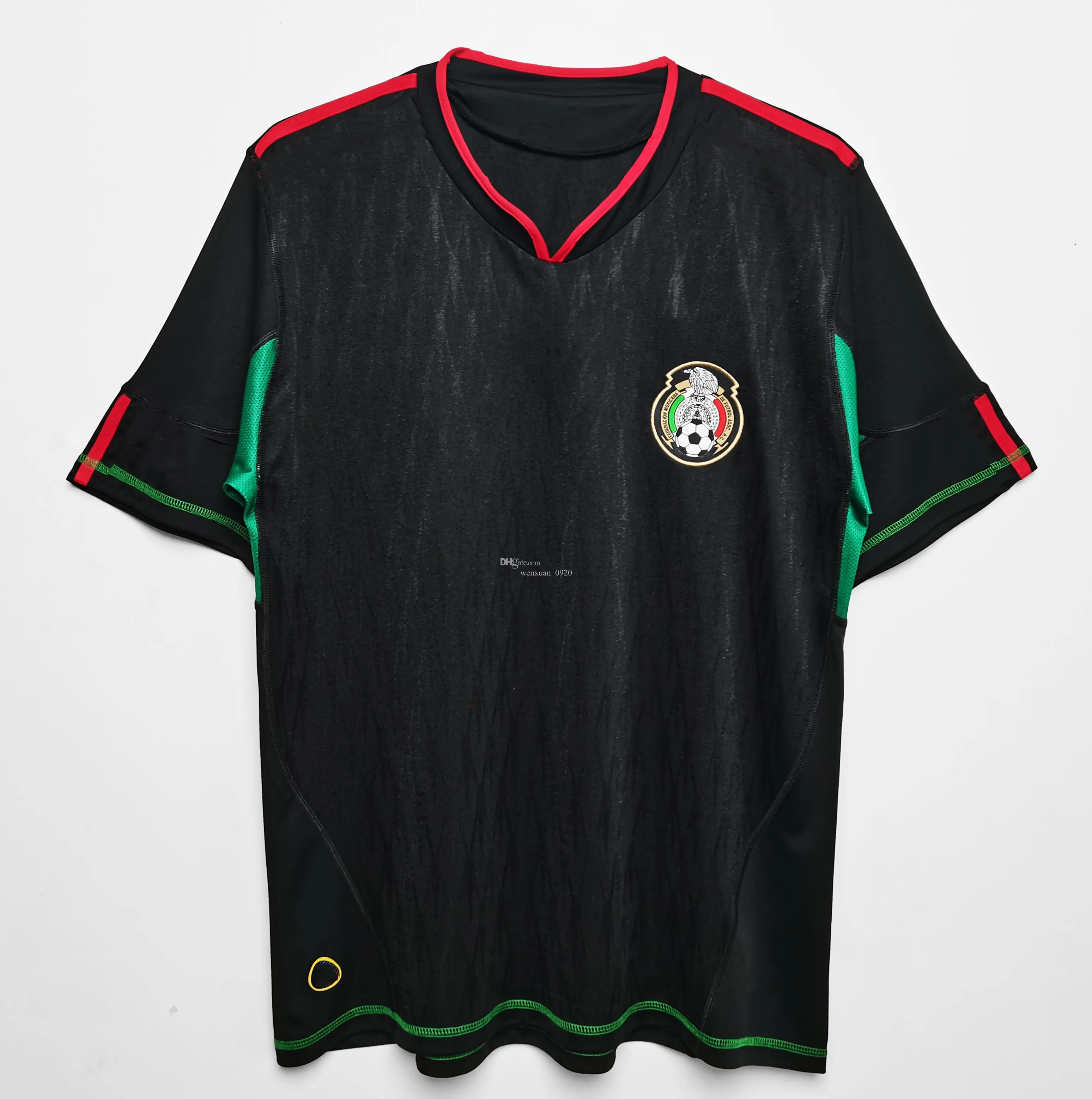 2010 Mexico Retro Black Mexico Soccer Jersey 10 11 VELA C.BLANCO R