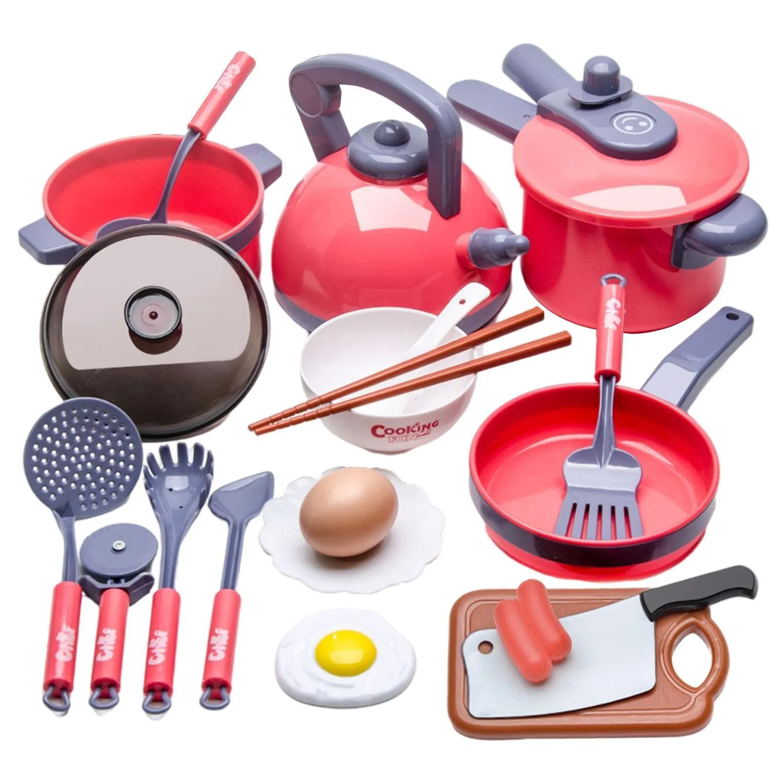 Kids Wooden Toy Set 47PCS Fruits Food Pizza Pretend Playset Kitchen Toys Game | UK