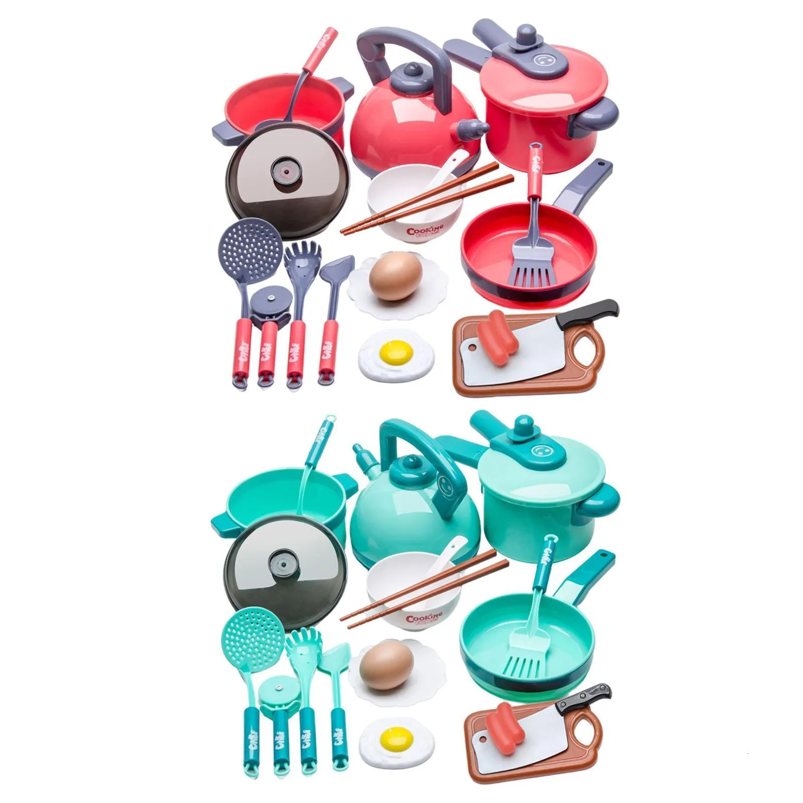 20Pcs/Set Kids Kitchen Pretend Play Pot and Pans Sets Toys Cookware Educational Toys for Toddlers Baby