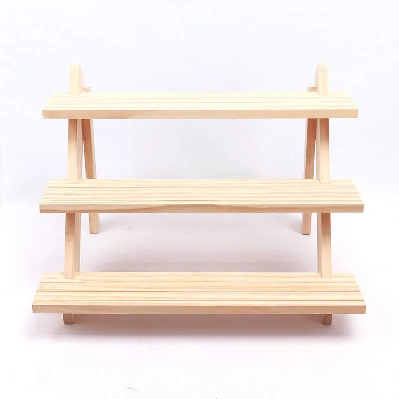 Boxes Bamboo Log Ring Display Rack MultiLayer Earring Display Rack Jewelry Rack Detachable Earring Card Jewelry Rack