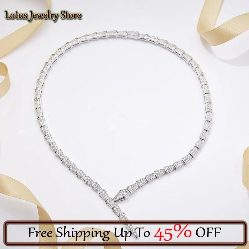 Colliers 2022 nouvelle couleur argent Sterling belle Double rangée de diamant étroit collier de serpent collier pour les femmes fête d'anniversaire bijoux de luxe