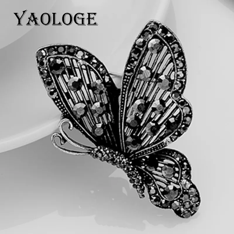 Yaologe Ny ankomst Kvinnor Brosch Zinc Alloy Butterfly Form Women Pins Brosches Girls Jewelry On Bags Clothes Drop Shipping