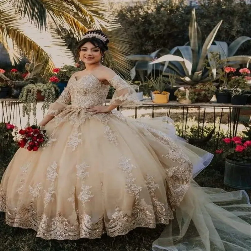 White puffy quinceanera dresses hot sale