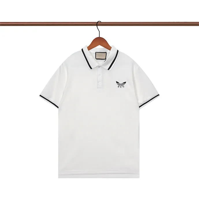 6 nowych mody London England Polos koszulki mężec Designerowie Polo koszulki High Street Haftowanie drukowania T-koszuli Summer Cotton Casual T-Shirts #1001