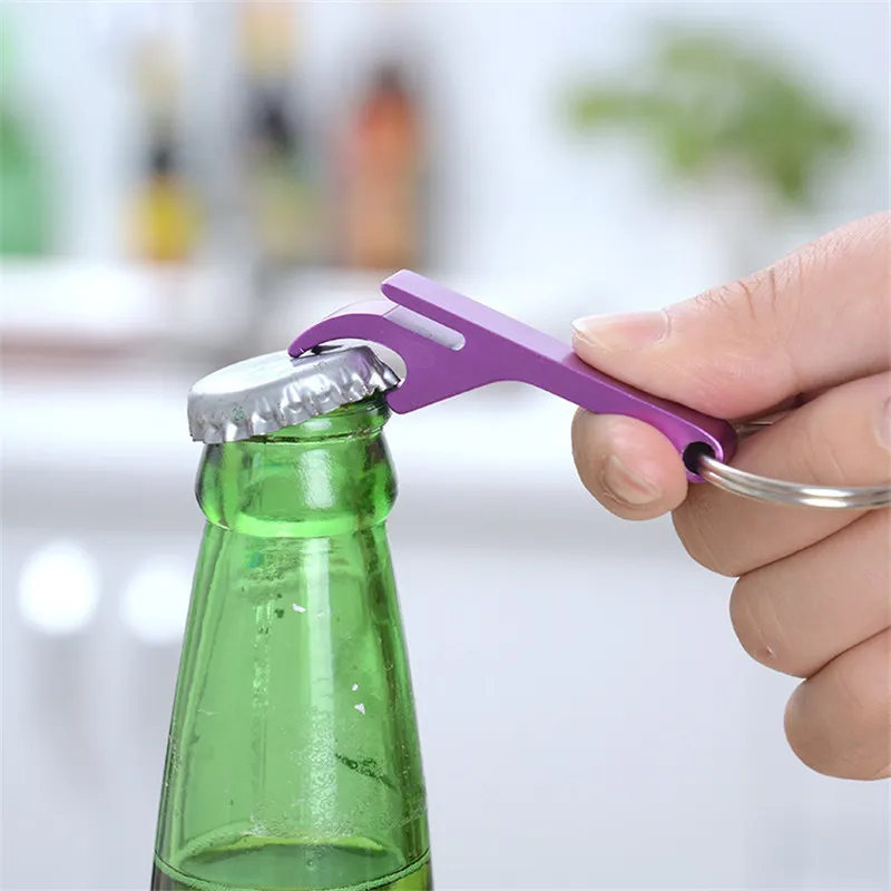 9 Colored Metal Bottle Openers Metal Keychain Bottle Opener Beverage Bottle  Opener For Men Women Small