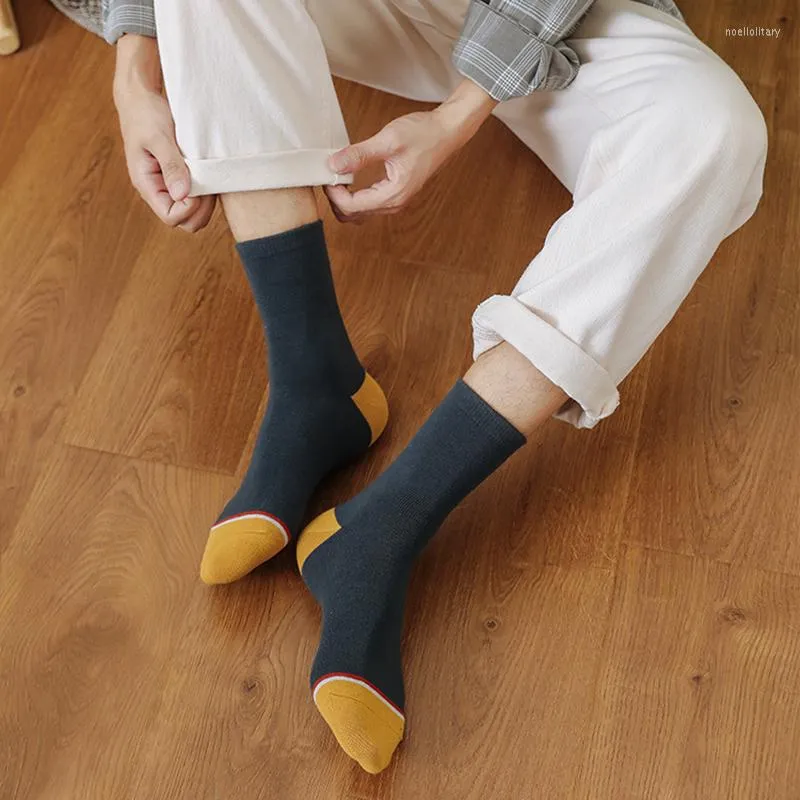 High Quality Mens Cotton Patchwork Thin Wool Socks For Autumn