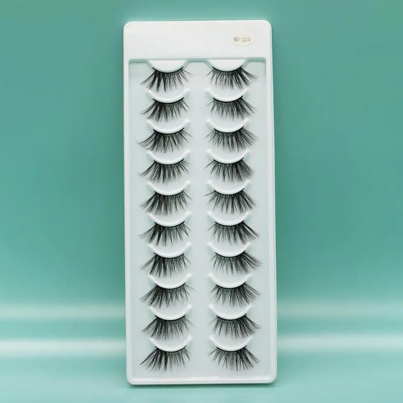 False Eyelashes Pairs Half 10-20mm Natural Crisscross Messy Fake Lashes Handmade Fluffy Makeup Tools Reusable Lash ExtensionFalse