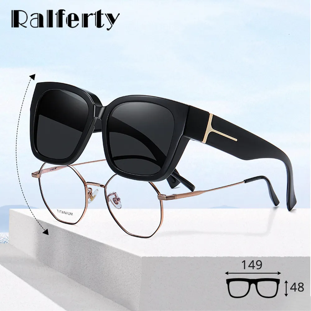 Sonnenbrille Ralferty, Oversize-Overlay, polarisiert, UV400, Anti-UVA-UVB-TR90, leicht, kann die Brille abdecken, Fahrerschirm 230519