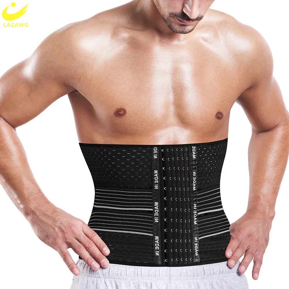 Men's Body Shapers LAZAWG Men Waist Trainer Belt for Slimming Girdle Band Weight Loss Belly Wrap Waist Cincher Body Shaper Fat Gym Sport 230519