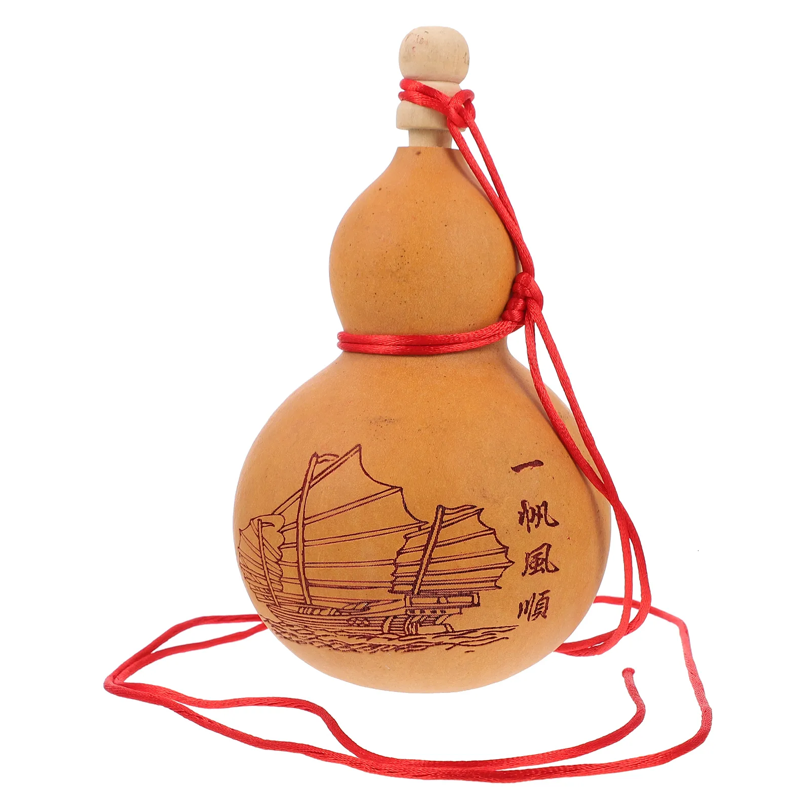 Gourde En Calebasse Chinoise Naturelle – 8 Pièces – Gravée – Portable