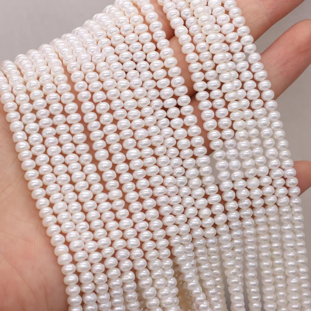Crystal Natural Freshwater Pearl Beads Flat Shape isolation Loose Beads For jewelry making DIY necklace bracelet accessories 34mm