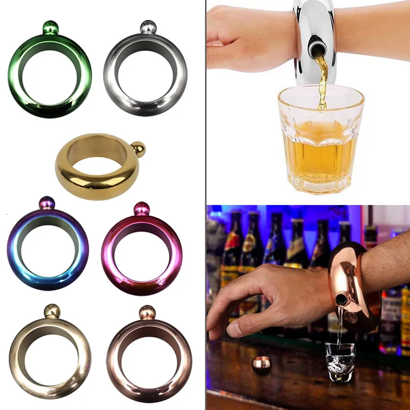DHgate.com:Hip Flasks Colour flagon Funnel Bangle Jug 3 5oz Whiskey ...