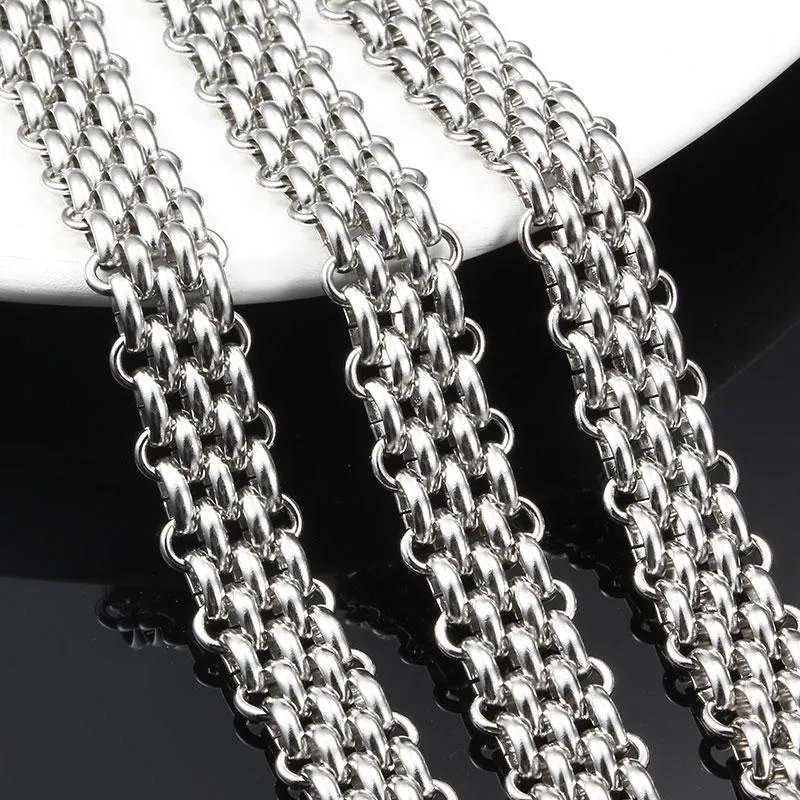 Components Stainless Steel Heavy Texture Chain DIY Necklace Bracelet Sweater Bag Clothing Accessories Handmade Chains Punk Rock Jewelry 1M