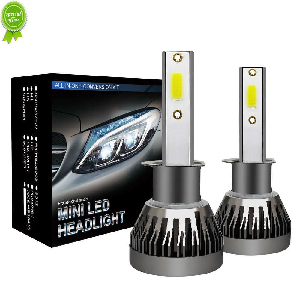 NOWOŚĆ 2PCS CAR 36 W ŚWIATŁA MINI LAMPOWA LAPIE LED H4 H7 H8 H11 H1 H13 9005 9006 Zestaw reflektorów 9007 dla Auto 12V Lampa LED 6000K