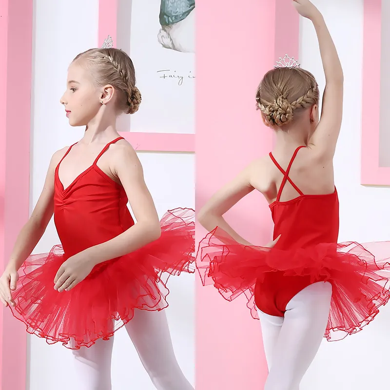 Dancewear Kids Professional Ballet Tutu Dress Ballroom Dance Costume Tulle Balletto Dancewear Ginnastica Body per ragazze Abiti da ballo 230520