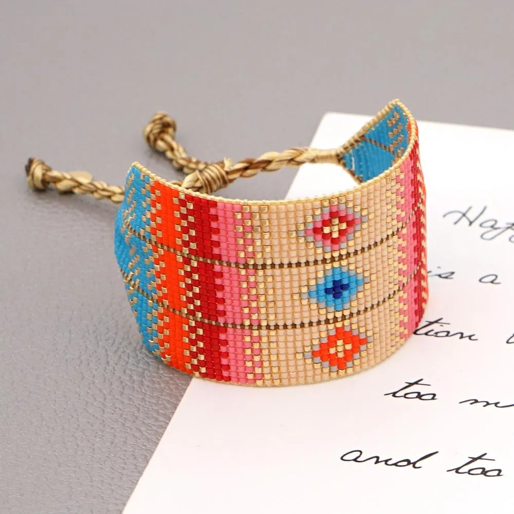 Armbanden Go2boho Wikkelarmband voor vrouwen Boze oog Pulsera Boho Etnische Indiaanse sieraden Handgemaakte sieraden Miyuki kralenarmbanden