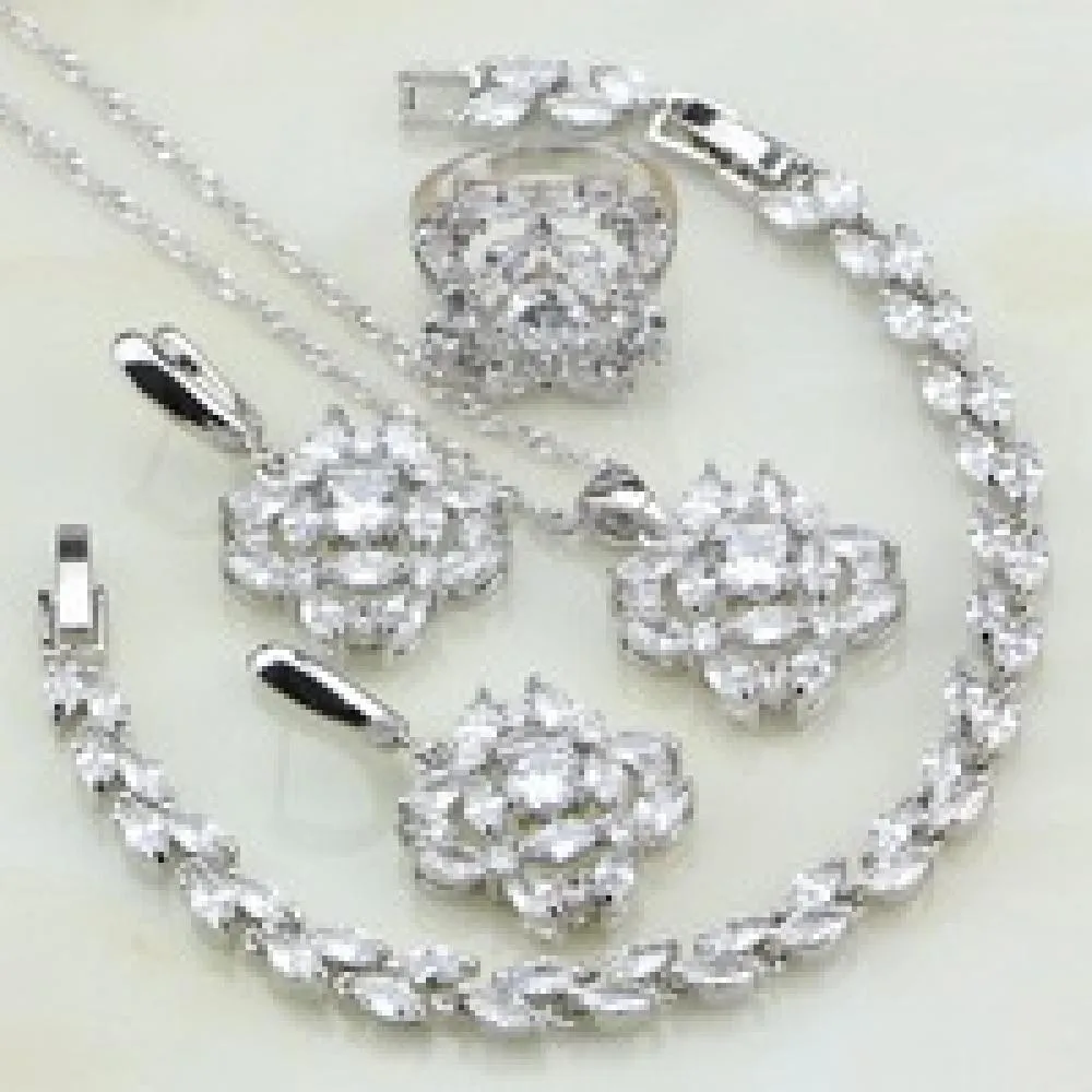 Flower-925-Silver-Jewelry-White-Cubic-Zirconia-Bridal-Jewelry-Sets-For-Women-Wedding-Bracelets-Necklace-Pendant.jpg_200x200